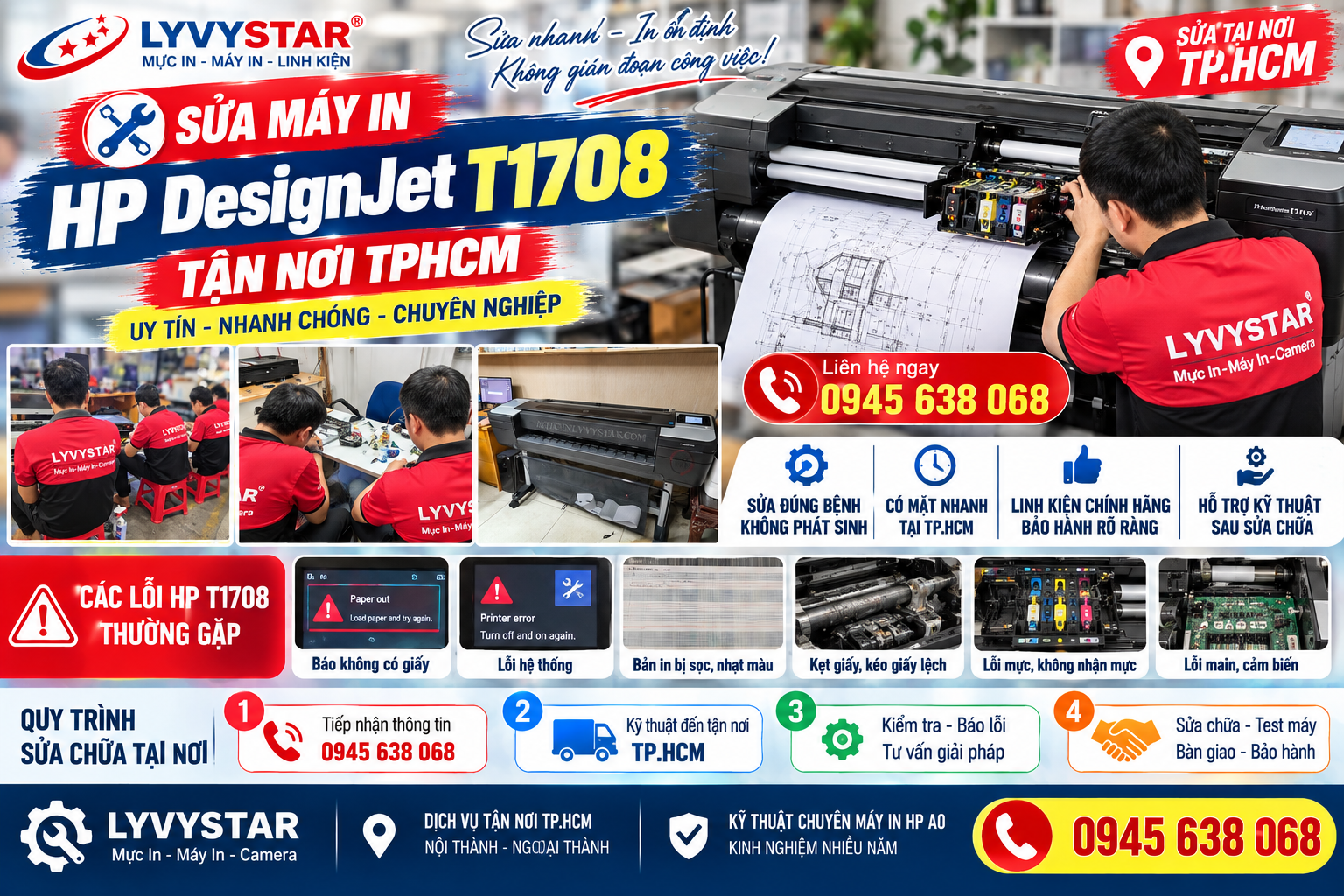 Sửa máy in HP DesignJet T1708 tận nơi TPHCM Sửa máy in HP DesignJet T1708 tận nơi TPHCM