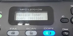 Cách sửa máy in Brother MFC-L2701D/L2701DW báo lỗi replace toner