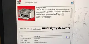 Sửa máy in Canon 2900 báo lỗi Fixing Unit Error E000 0000