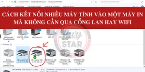 Cách kết nối nhiều máy tính vào một máy in không cần qua cổng Lan hay WIfi