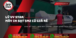 Máy in bạt 3m2 cũ giá rẻ - Giá dưới 90 triệu, bảo hành 8 tháng