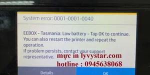 Máy in A0 HP báo lỗi System error: 0001-0001-0040 / t1708