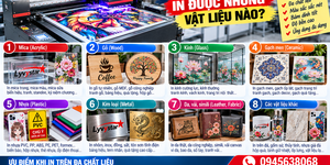 Máy In UV 6090 In Được Những Vật Liệu Nào ?