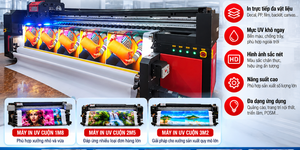 Máy In UV Khổ Lớn Là Gì? Các Khổ Máy UV Cuộn 1m8, 2m5, 3m2