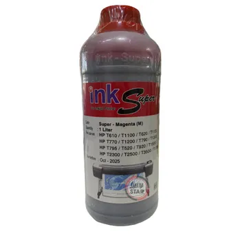 Mực Ink Super 1 lít (Màu Đỏ Hồng) máy in HP khổ A0