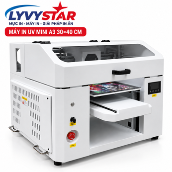 Máy in UV mini khổ A3 kích thước 30×40cm