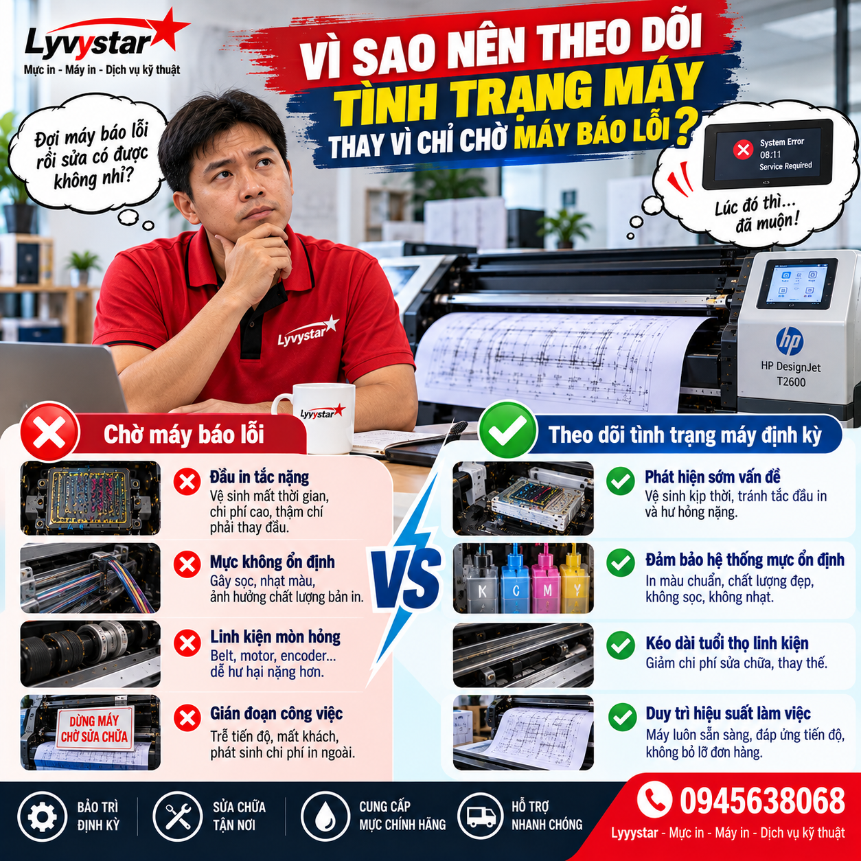 Vì sao nên theo dõi tình trạng máy thay vì chỉ chờ máy báo lỗi? Vì sao nên theo dõi tình trạng máy thay vì chỉ chờ máy báo lỗi?