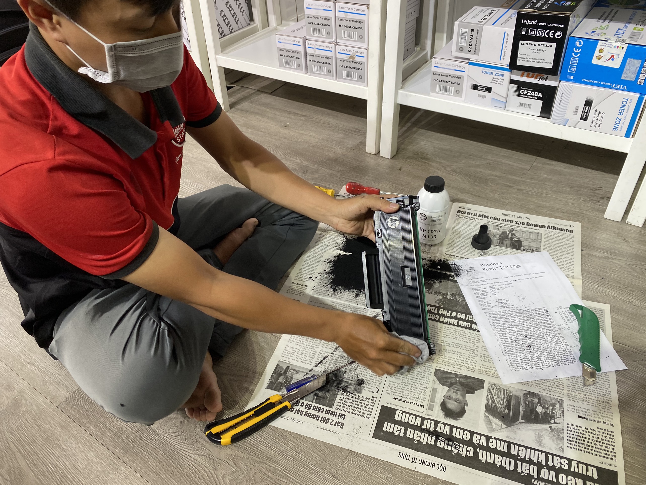 Reset chip hộp mực HP 107A báo lỗi Very Low Toner Reset chip hộp mực HP 107A báo lỗi Very Low Toner