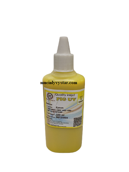 Mực dầu vàng Pigment UV 100ml Mực dầu vàng Pigment UV 100ml