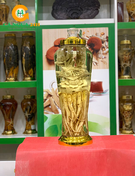 Bình Rượu Đinh Lăng Điêu Khắc Ngâm Sẵn Tại Shop - 03 Bình Rượu Đinh Lăng Điêu Khắc Ngâm Sẵn Tại Shop - 03