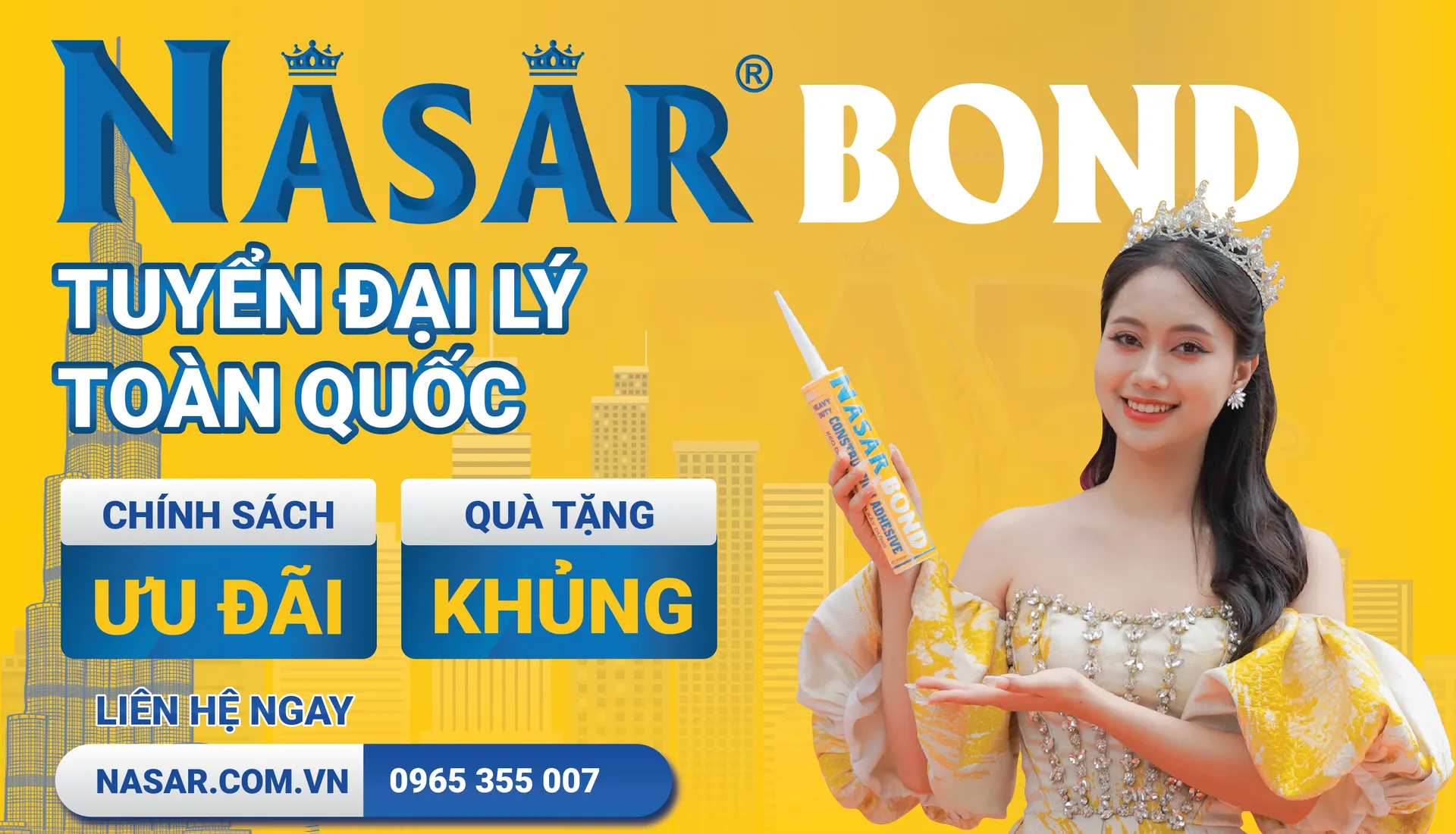 NASAR BOND TUYỂN NHÀ PHÂN PHỐI, ĐẠI LÝ TOÀN QUỐC