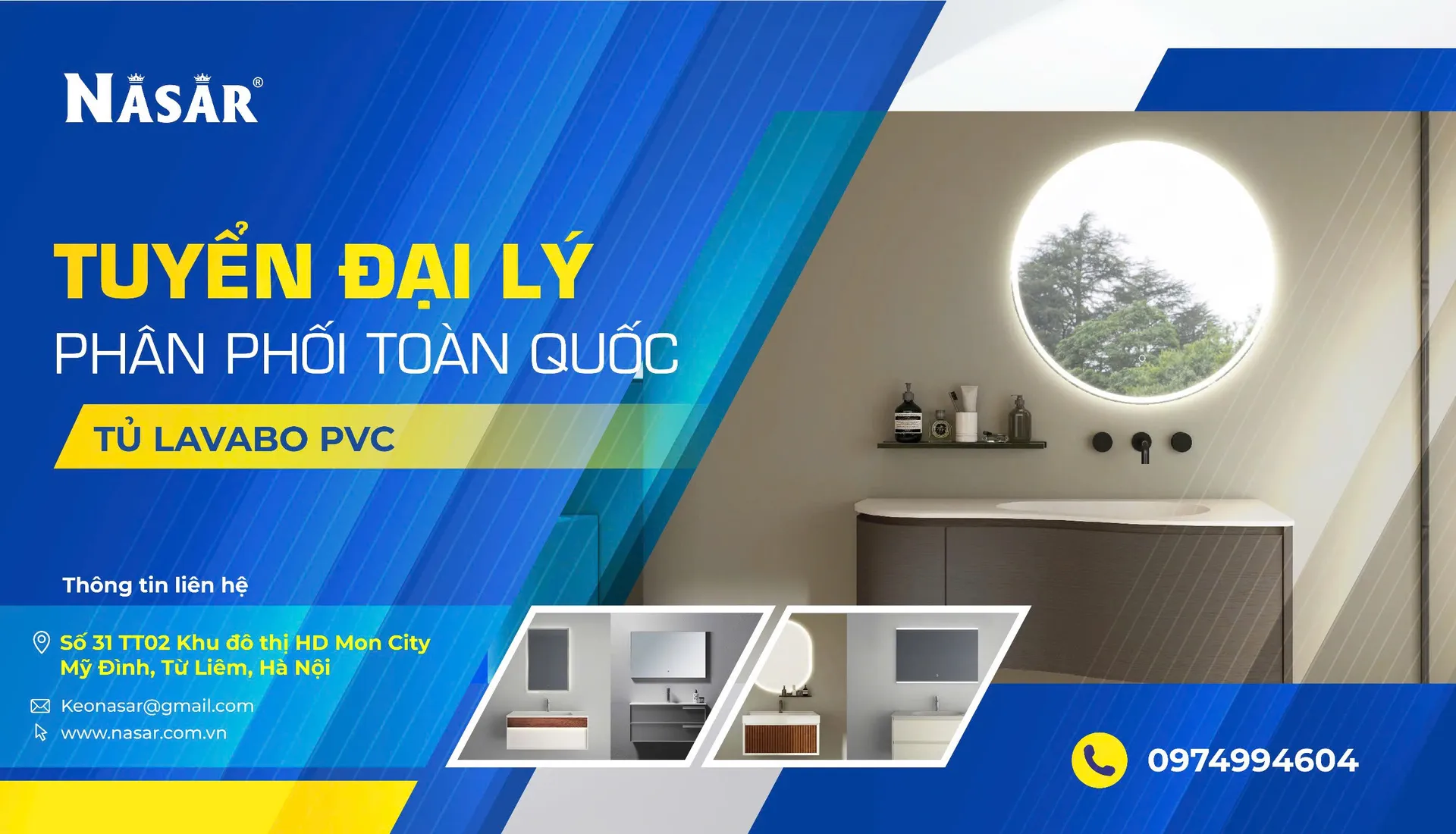 TUYỂN DỤNG ĐẠI LÝ PHÂN PHỐI TOÀN QUỐC TỦ LAVABO PVC