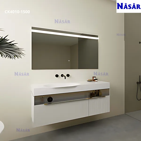 Tủ Lavabo Hiện Đại CK4010 (1m, 1m2, 1m5) Có Đèn LED
