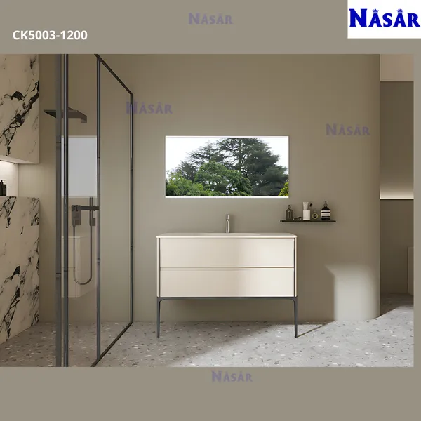 Dòng Tủ Lavabo Chân Đứng CK5003 (80cm, 1m, 1m2) Phong Cách Tối Giản