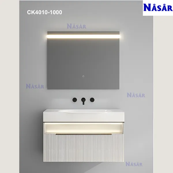 Tủ Lavabo Hiện Đại CK4010 (1m, 1m2, 1m5) Có Đèn LED