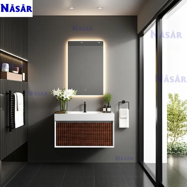 Tủ Lavabo Mini Nan Gỗ CK5006-900 (90cm) Cao Cấp