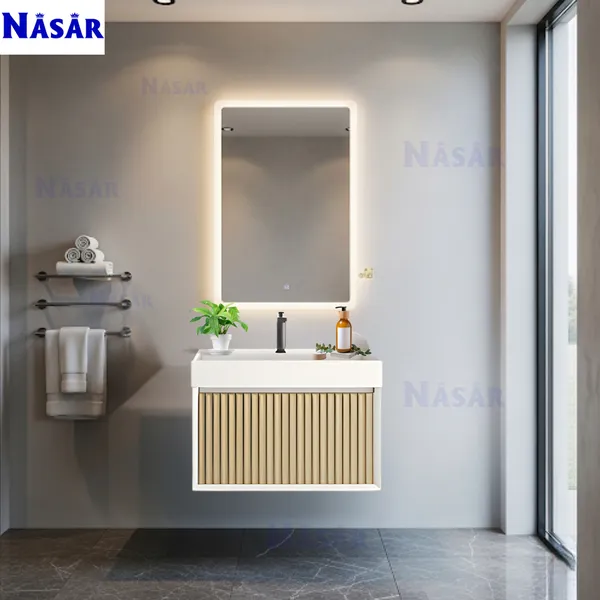 Tủ Lavabo Mini 75cm Nan Gỗ Tự Nhiên CK5006-750 Hiện Đại