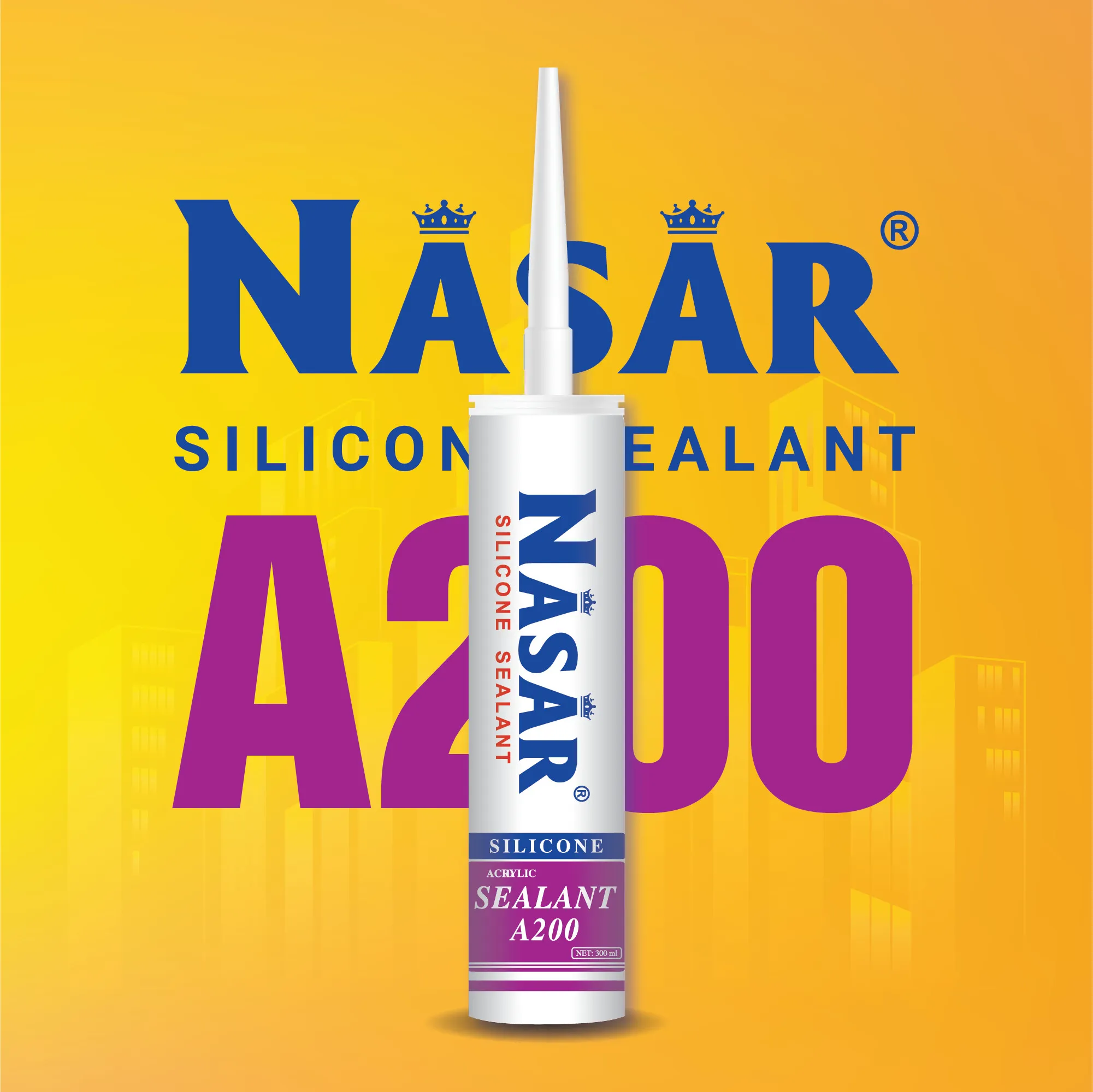 Keo Nasar Silicone A200 - 24 chai/thùng