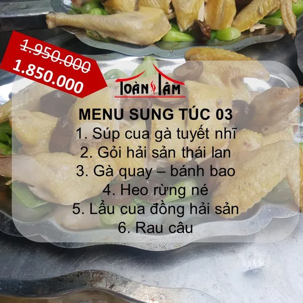 Menu Sung Túc 1.850 k