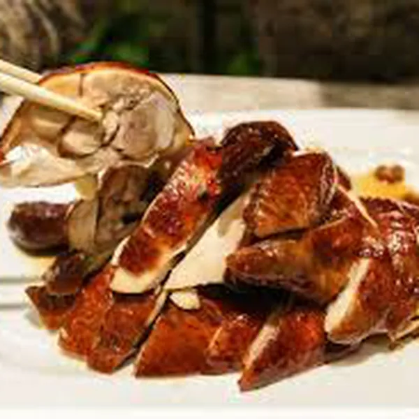 Gà xối mỡ xôi gấc