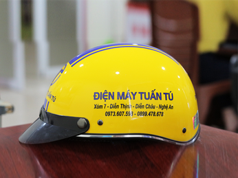 Xưởng sản xuất mũ bảo hiểm quảng cảo in logo thương hiệu Hồ Chí Minh