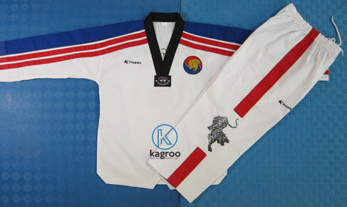  Võ Phục Taekwondo - Hiệu K-Tigers - Vải sọc III