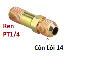 Ren Côi Lồi số 6 + ren chân PT 1/4 (ren 13)