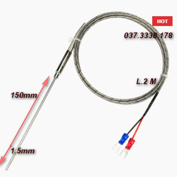 Đầu Dò Nhiệt Độ Loại K (D1.5x150-2000mm)
