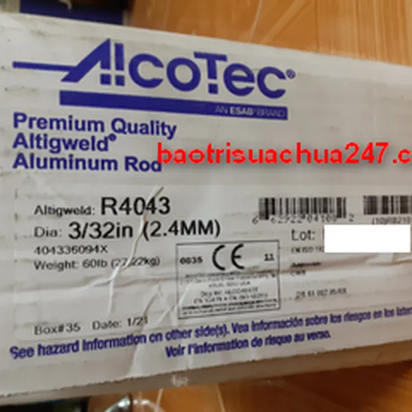 Que Hàn Nhôm ALCOTEC 2.4x1000mm Chất lượng Cao