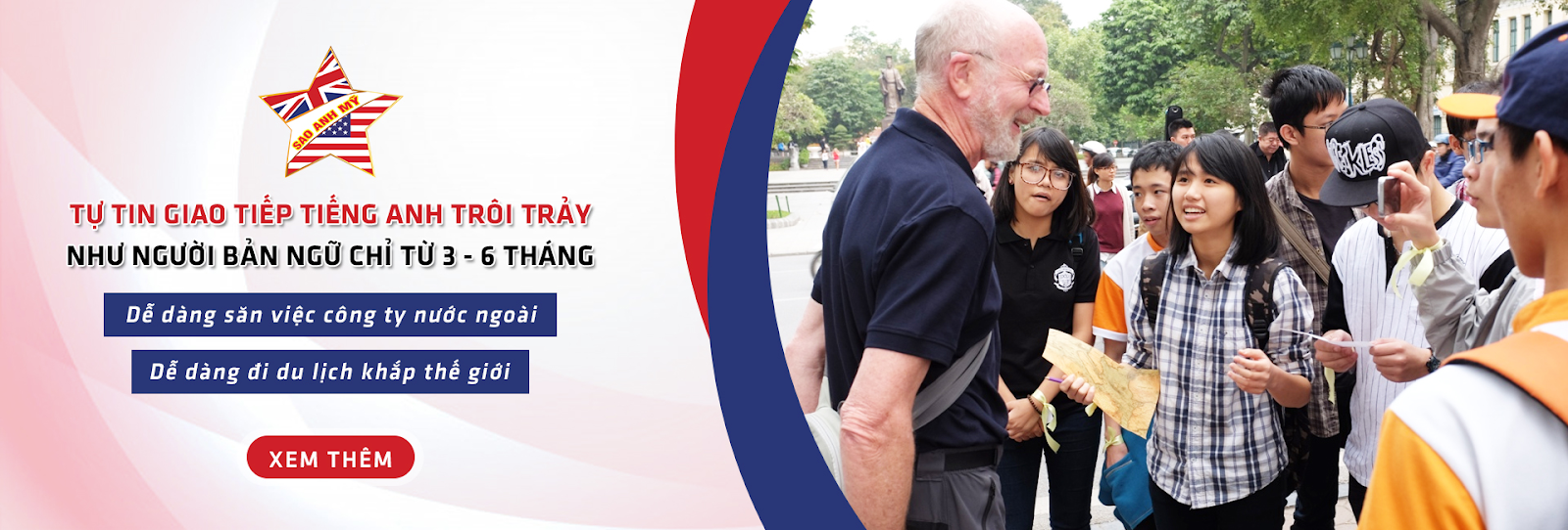 Đăng ký khóa học giao tiếp cấp tốc cho người định cư tại Sao Anh Mỹ có nhiều phần quà hấp dẫn cho học viên Đăng ký khóa học giao tiếp cấp tốc cho người định cư tại Sao Anh Mỹ có nhiều phần quà hấp dẫn cho học viên