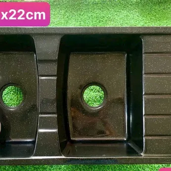 Chậu rửa chén đá 2 hộc cánh DP11248