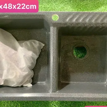 Chậu rửa chén đá 2 hộc DP8348