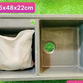 Chậu rửa chén đá 2 hộc DP8548
