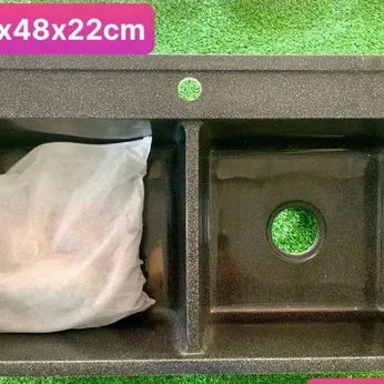Chậu rửa chén đá 2 hộc DP8648