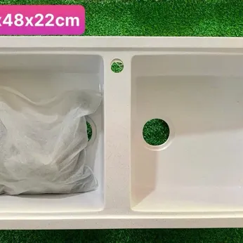Chậu rửa chén đá 2 hộc DP9248