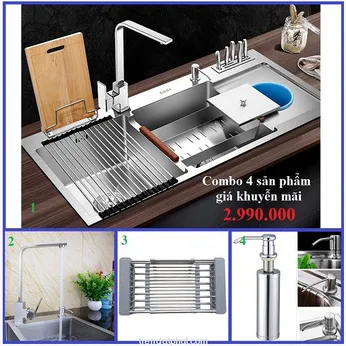 Combo khuyến mãi chậu inox CB2