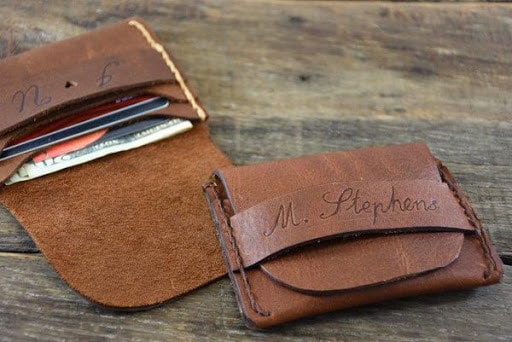 cách may ví da bò