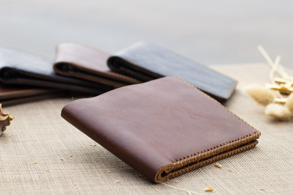 cách may ví da bò