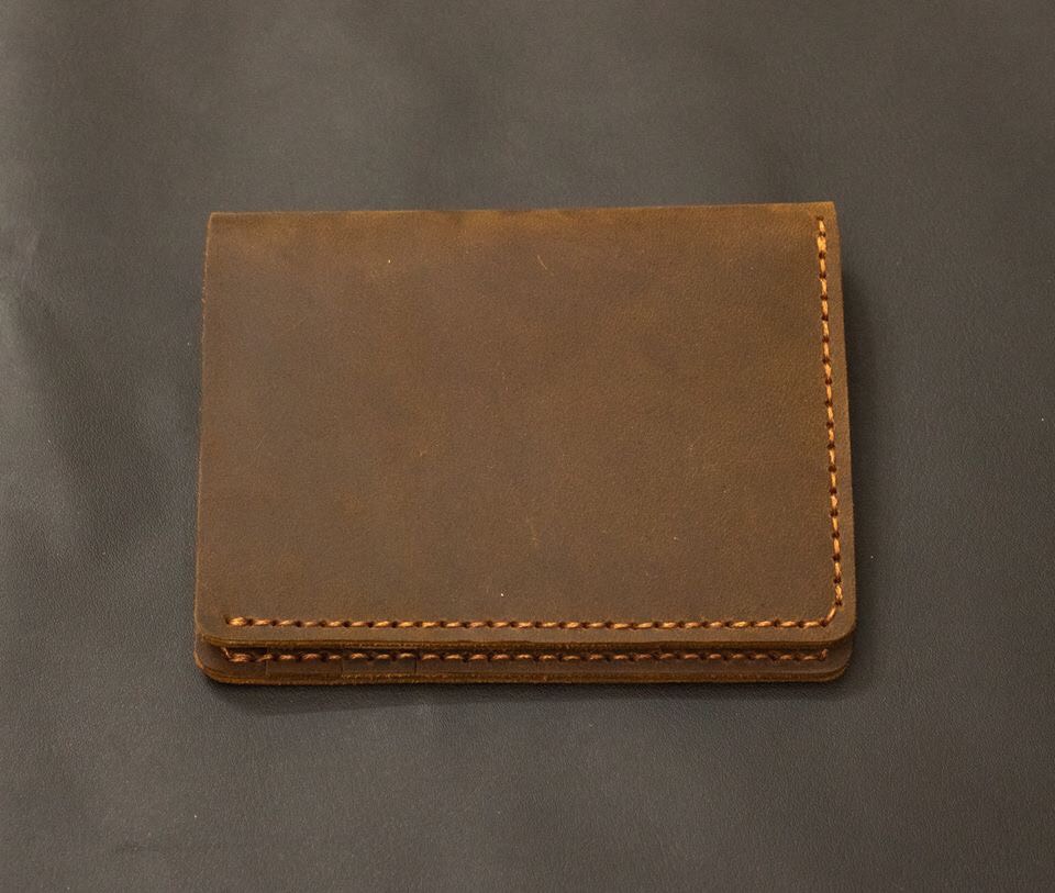 cách may ví da bò