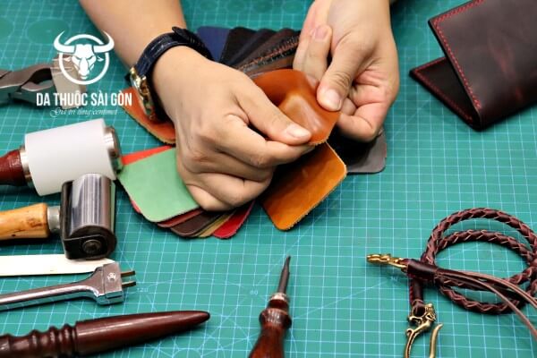 cách may ví da handmade