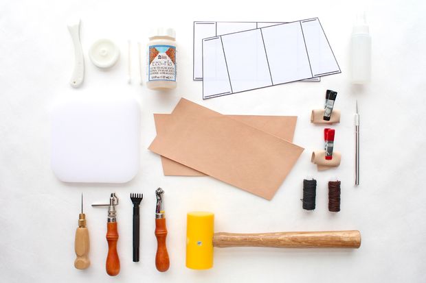 làm ví handmade bằng da