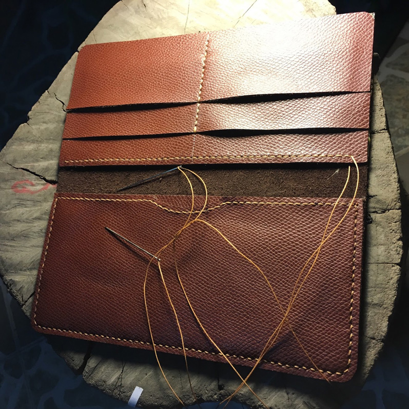 làm ví handmade bằng da