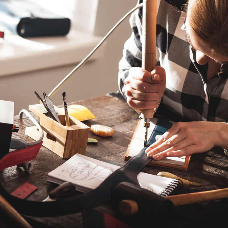 tự làm ví da nữ handmade