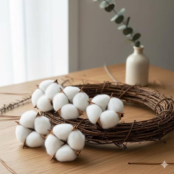 ĐẦU HOA BÔNG GÒN RỜI (HOA COTTON)