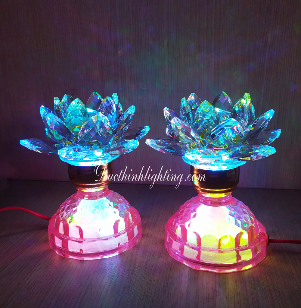 Đèn Sen Pha Lê LED Đổi Màu Số 14 Đèn Sen Pha Lê LED Đổi Màu Số 14