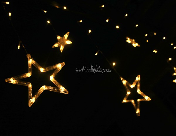 Dây Đèn LED Thả Rèm 12 Ngôi Sao Dây Đèn LED Thả Rèm 12 Ngôi Sao