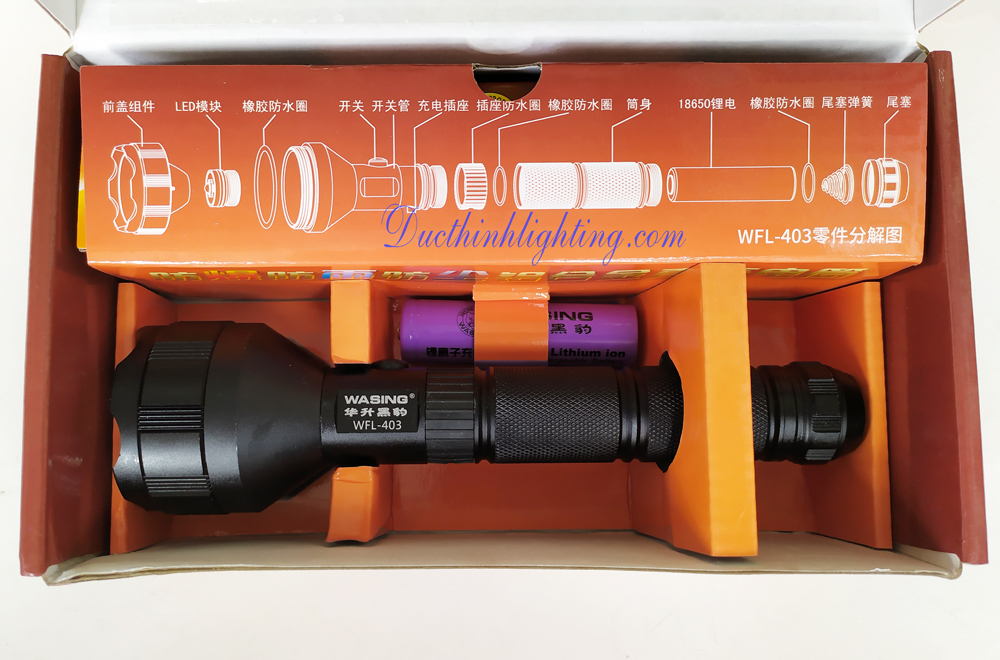 Đèn Pin LED Siêu Sáng Wasing WFL-403 Đèn Pin LED Siêu Sáng Wasing WFL-403