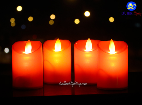 Đèn Sáp LED Điện Tử 8cm Đèn Sáp LED Điện Tử 8cm