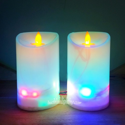 Đèn Sáp LED Điện Tử nhiều màu Đèn Sáp LED Điện Tử nhiều màu