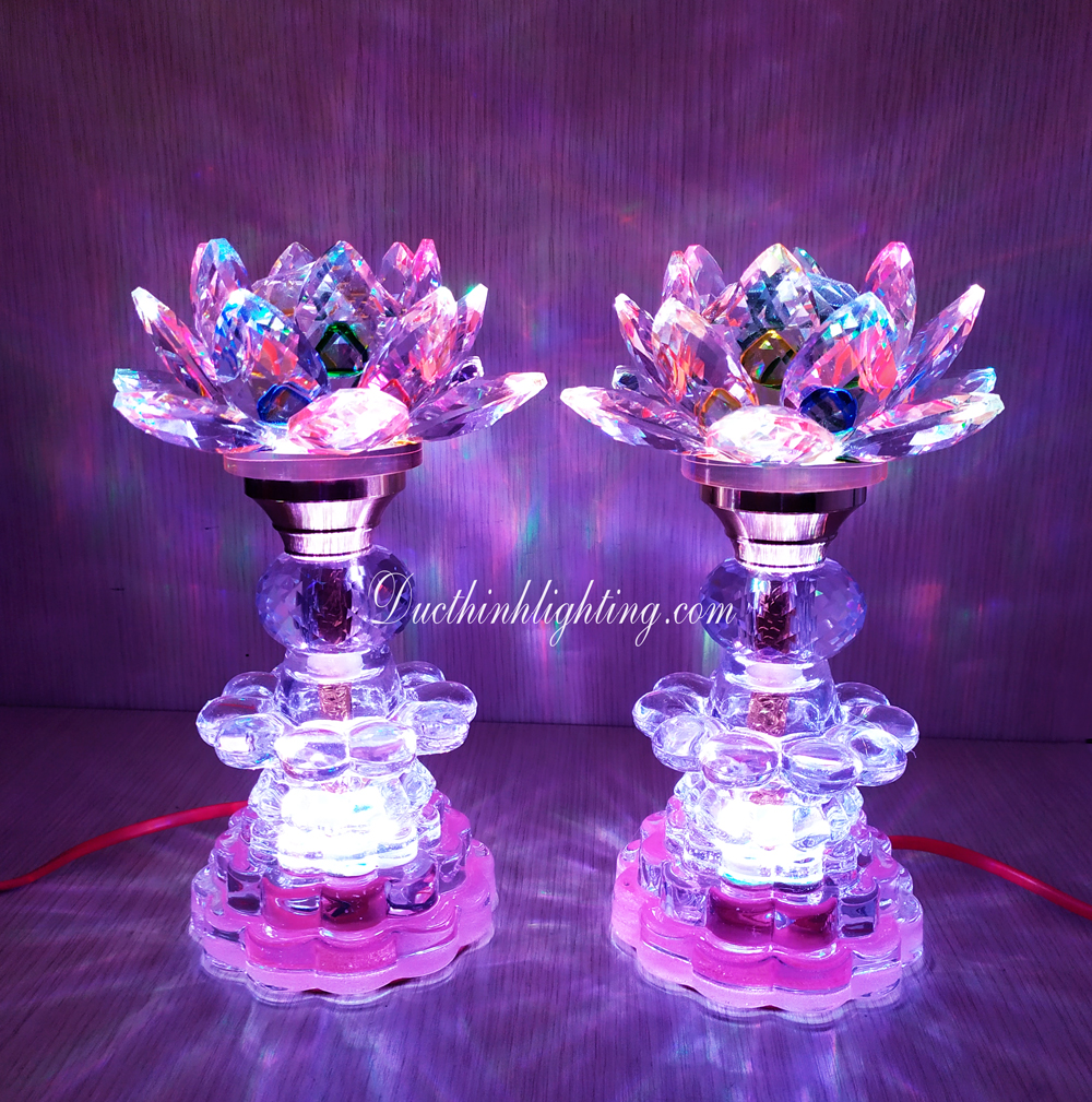 Đèn Sen Pha Lê LED Đổi Màu 2255 Đèn Sen Pha Lê LED Đổi Màu 2255